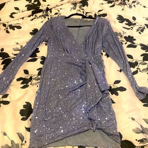Sparkly blue mini dress